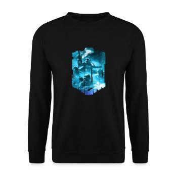 Computer-PC-Spieltechnologie Gamer-Gaming Modern - Unisex Pullover - Schwarz - Vorne - Alina (178cm) & Michal (187cm)