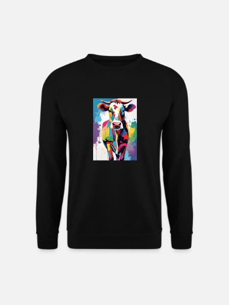Bunte Kuh - Unisex Pullover - Schwarz