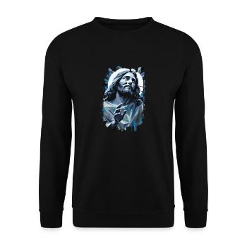 jesus bible christian religion christian cross christian - Unisex Sweatshirt - black - Front - Alina (178cm) & Michal (187cm)