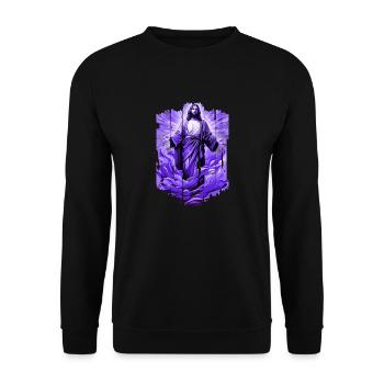 jesus bibel christliche religion christliches kreuz christlich - Unisex Pullover - Schwarz - Vorne - Alina (178cm) & Michal (187cm)