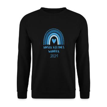 UNSER KLEINES WUNDER 2024 - Unisex Pullover - Schwarz - Vorne - Alina (178cm) & Michal (187cm)