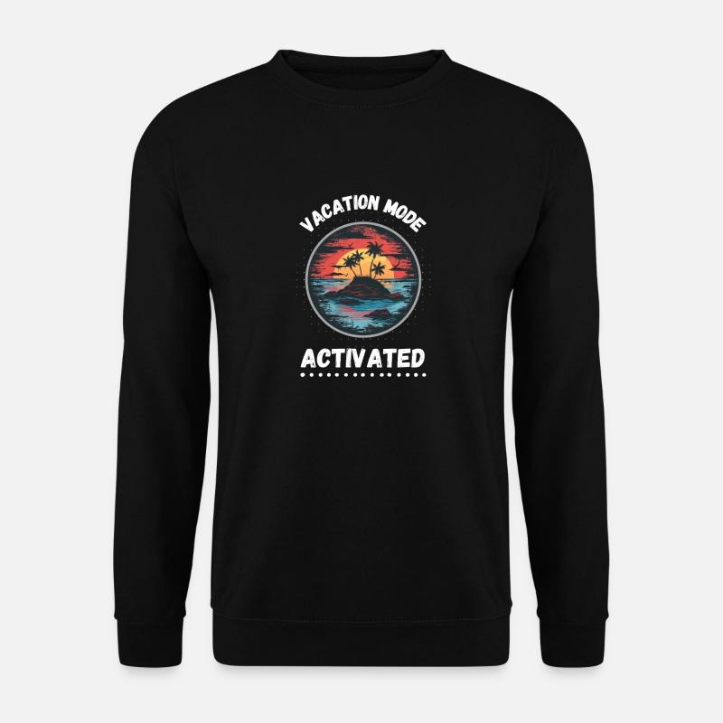 Summer motif Vacation Mode activated with palm trees - Unisex Sweatshirt - black