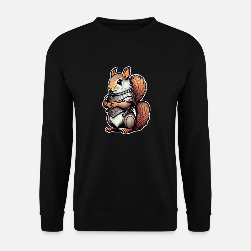 Warrior Squirrel Illustration - Unisex Sweatshirt - black