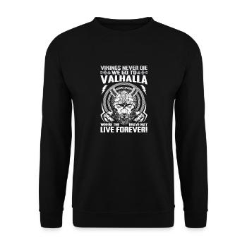 Scandinavie nordique rétro viking mythologie mystique - Sweat-shirt Unisexe - noir - Devant - Alina (178cm) & Michal (187cm)