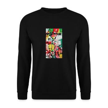 FameArt - Unisex Pullover - Schwarz - Vorne - Alina (178cm) & Michal (187cm)