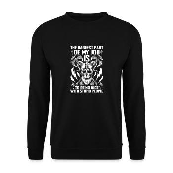 sweden sweden scandinavia nord viking flag tor - Unisex Sweatshirt - black - Front - Alina (178cm) & Michal (187cm)