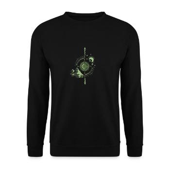 Montagnes, paysage, lune, Alpes, nature, montagne, étoiles - Sweat-shirt Unisexe - noir - Devant - Alina (178cm) & Michal (187cm)