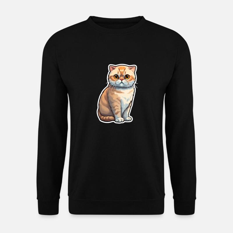 Scottish Fold Cat - Unisex Sweatshirt - black