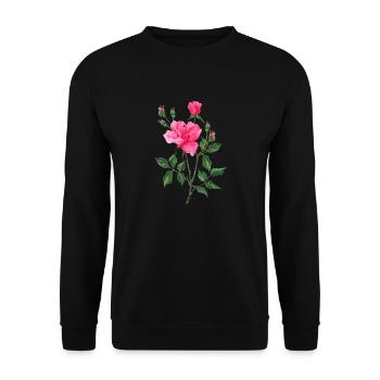 Blume - Unisex Pullover - Schwarz - Vorne - Alina (178cm) & Michal (187cm)