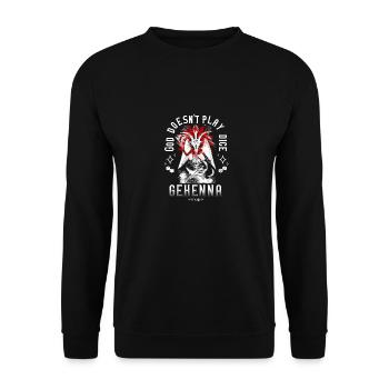 Gehenna - God Doesn`t Play Dice - Unisex Sweatshirt - black - Front - Alina (178cm) & Michal (187cm)