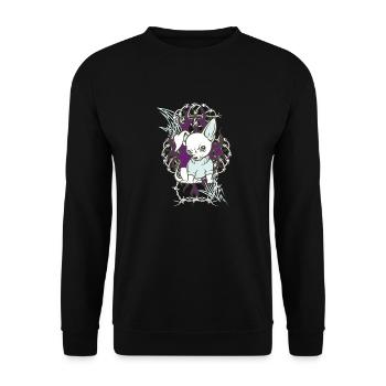 spitz - Unisex Pullover - Schwarz - Vorne - Alina (178cm) & Michal (187cm)