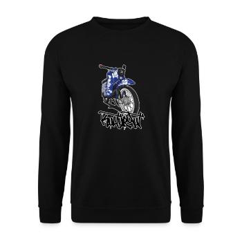 Accordage Schwalbe (bleu) // Illustration - Sweat-shirt Unisexe - noir - Devant - Alina (178cm) & Michal (187cm)