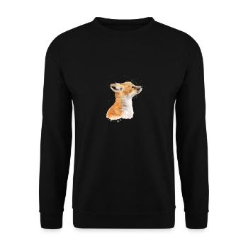 Fox - Unisex Sweatshirt - black - Front - Alina (178cm) & Michal (187cm)