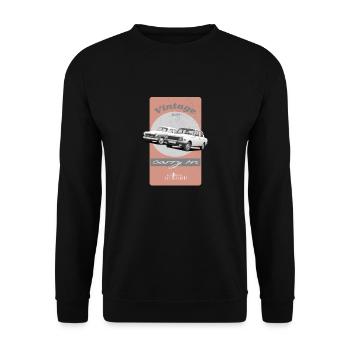T Shirt Wartburg 2023 54 - Unisex Pullover - Schwarz - Vorne - Alina (178cm) & Michal (187cm)