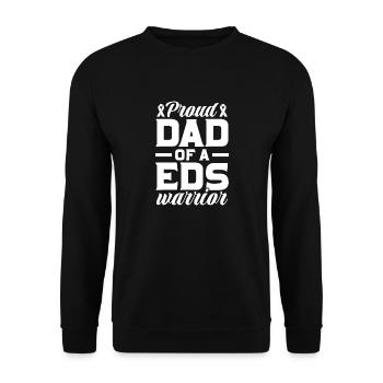 Proud Dad of a EDS warrior - Unisex Pullover - Schwarz - Vorne - Alina (178cm) & Michal (187cm)