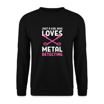 Metalldetektor - Unisex Pullover - Schwarz - Vorne - Alina (178cm) & Michal (187cm)