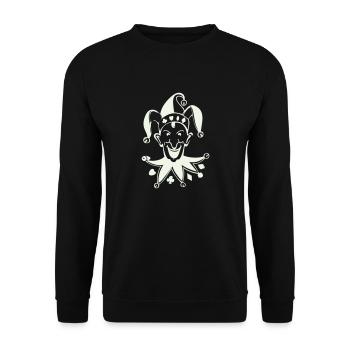 bad joker - Unisex Pullover - Schwarz - Vorne - Alina (178cm) & Michal (187cm)
