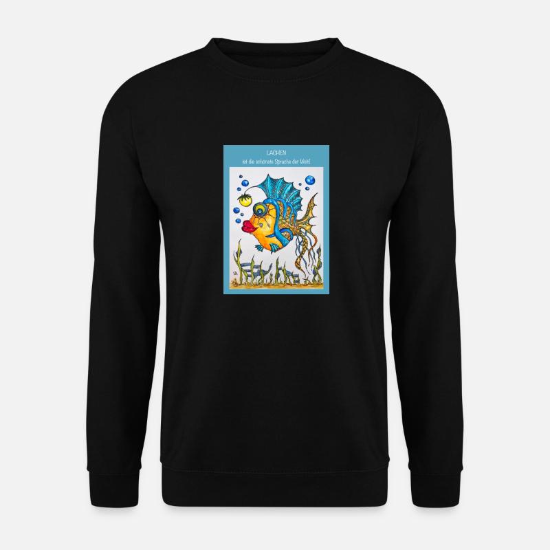 Eileen der leuchtende Fisch - Unisex Pullover - Schwarz