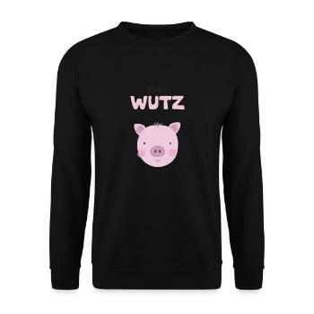 Petit Cochon Fille Rose Anniversaire Chambre d’enfant - Sweat-shirt Unisexe - noir - Devant - Alina (178cm) & Michal (187cm)