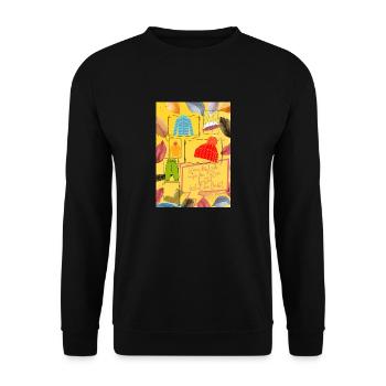 Autumn Essentials - Unisex Pullover - Schwarz - Vorne - Alina (178cm) & Michal (187cm)