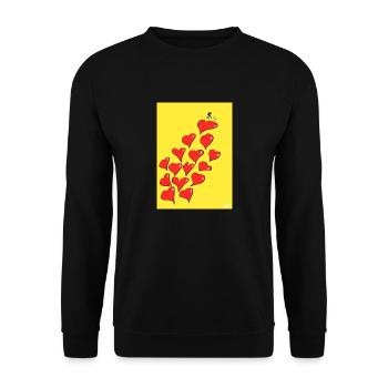 Kuoro sur les cœurs - Sweat-shirt Unisexe - noir - Devant - Alina (178cm) & Michal (187cm)