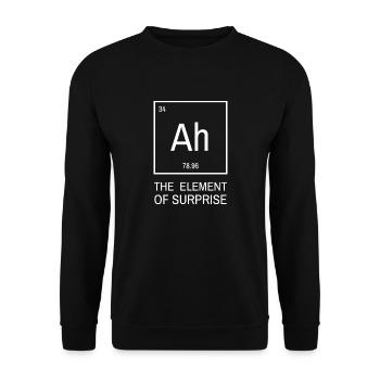 Ah Element of surprise! Chemie Periodesystem - Unisex Pullover - Schwarz - Vorne - Alina (178cm) & Michal (187cm)