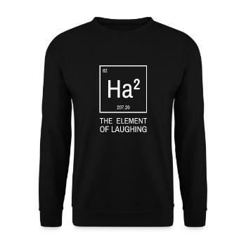Haha element of laughing! Periodic Table Chemistry - Unisex Sweatshirt - black - Front - Alina (178cm) & Michal (187cm)