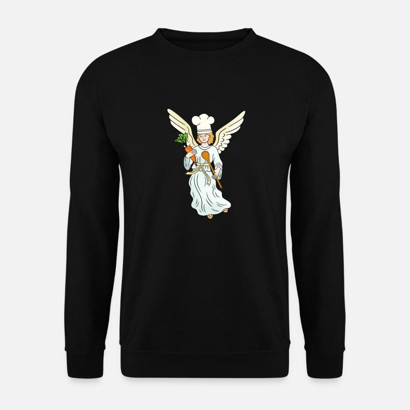 Engel Koch himmlisch Kochen Köchin Köche Kochkust - Unisex Pullover - Schwarz