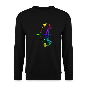 Tir à l’arc Arc-en-ciel Couleurs Polygone Sport - Sweat-shirt Unisexe - noir - Devant - Alina (178cm) & Michal (187cm)