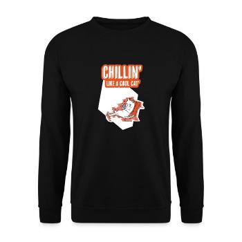 Chill - Unisex Sweatshirt - black - Front - Alina (178cm) & Michal (187cm)