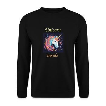 unicorninside - Unisex Pullover - Schwarz - Vorne - Alina (178cm) & Michal (187cm)
