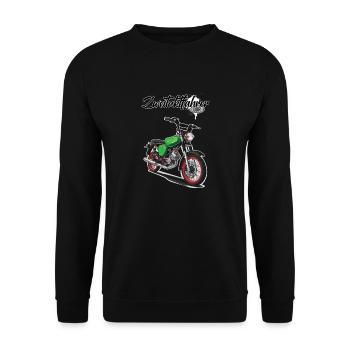 S51 (green) // Illustration - Unisex Sweatshirt - black - Front - Alina (178cm) & Michal (187cm)