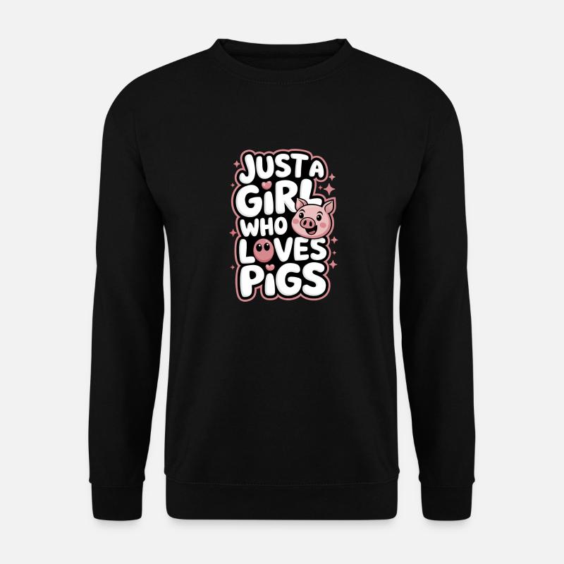 Schwein Tier - Unisex Pullover - Schwarz