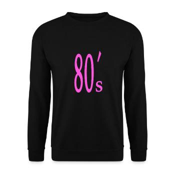Cadeau Rétro Fête des Années 80 - Sweat-shirt Unisexe - noir - Devant - Alina (178cm) & Michal (187cm)