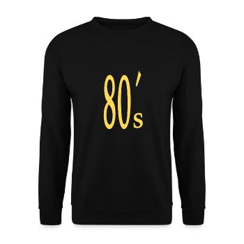 80s 80s ́s Gift - Unisex Sweatshirt - black - Front - Alina (178cm) & Michal (187cm)