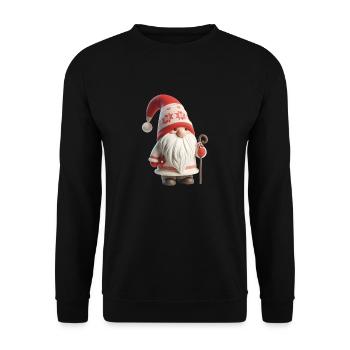 Gnome de Noël 3 - Sweat-shirt Unisexe - noir - Devant - Alina (178cm) & Michal (187cm)