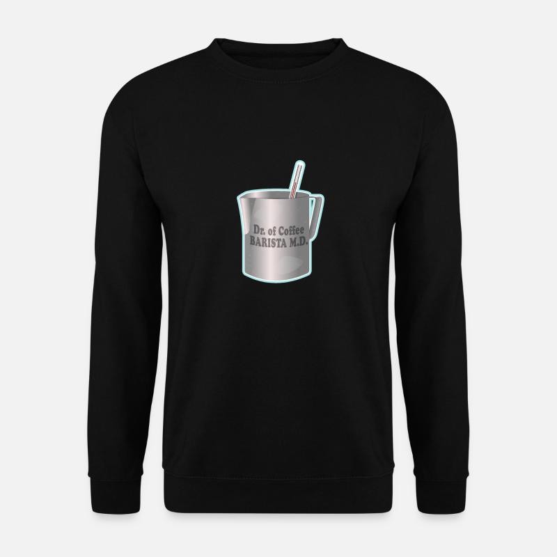 Barista beim Kaffeekochen - Unisex Pullover - Schwarz