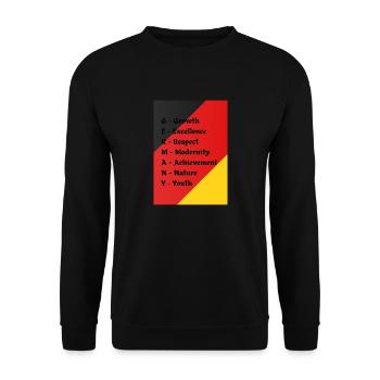 Allemagne - Sweat-shirt Unisexe - noir - Devant - Alina (178cm) & Michal (187cm)