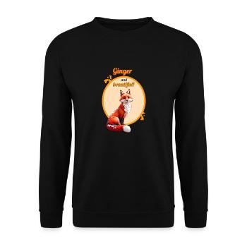 Dieser schöne und rote Fuchs - Unisex Pullover - Schwarz - Vorne - Alina (178cm) & Michal (187cm)