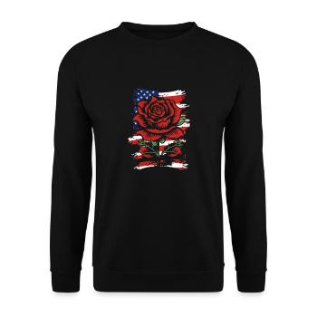 Rose d’Amérique - Sweat-shirt Unisexe - noir - Devant - Alina (178cm) & Michal (187cm)