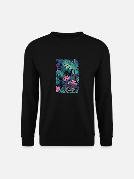 Hirondelle (violette) // Illustration - Sweat-shirt Unisexe - noir