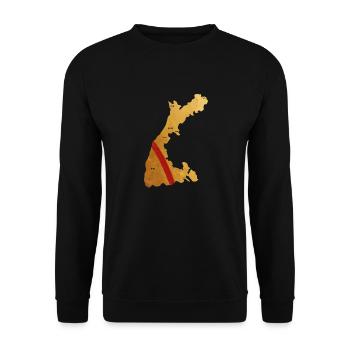 Heimat Baden: Baden - Unisex Pullover - Schwarz - Vorne - Alina (178cm) & Michal (187cm)