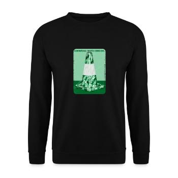 Tarnung grüner Straßenkegel - Unisex Pullover - Schwarz - Vorne - Alina (178cm) & Michal (187cm)