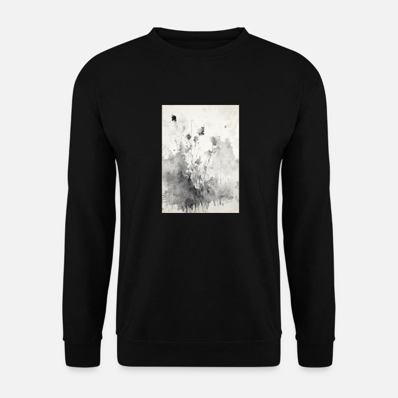 Abstrakte Aquarellmalerei - Unisex Pullover - Schwarz