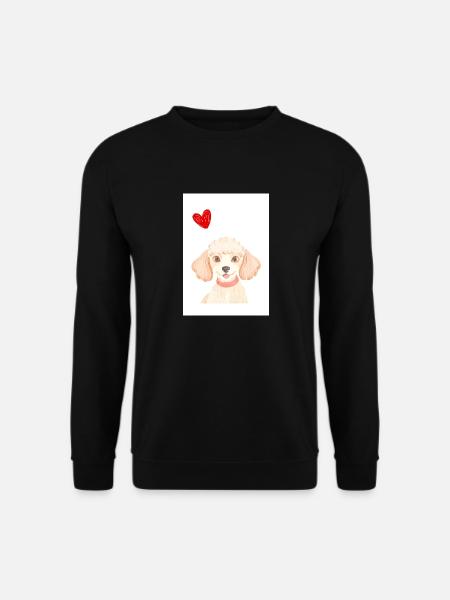 Pudel mit Herz - Unisex Pullover - Schwarz