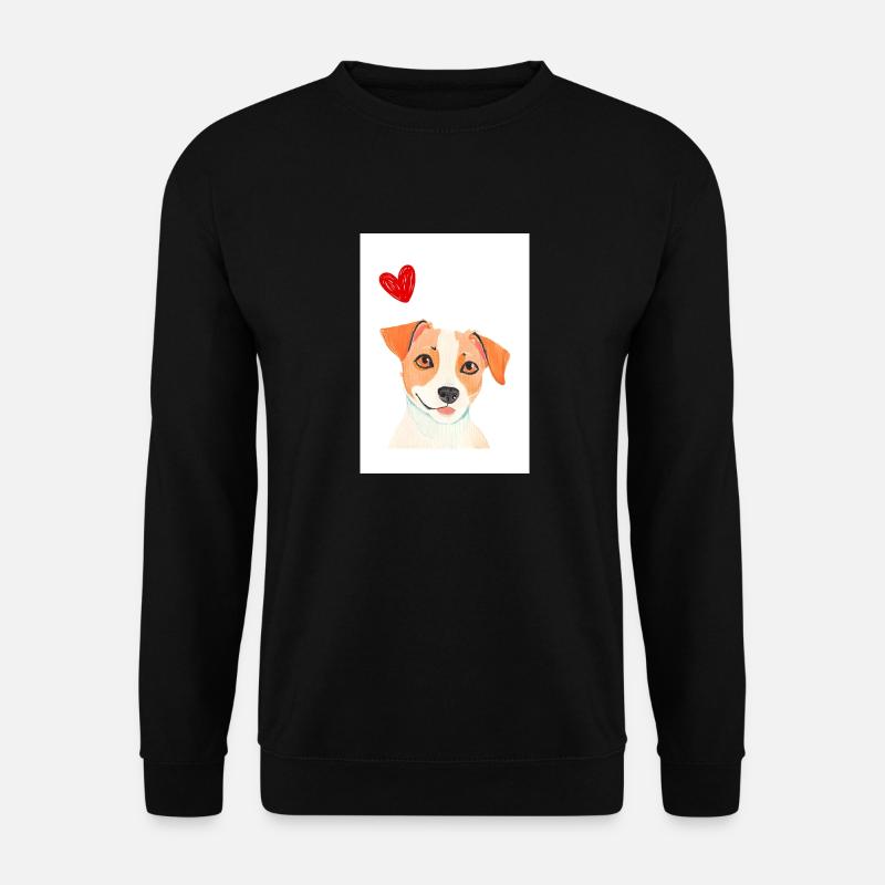 Jack Russel mit Herz - Unisex Pullover - Schwarz
