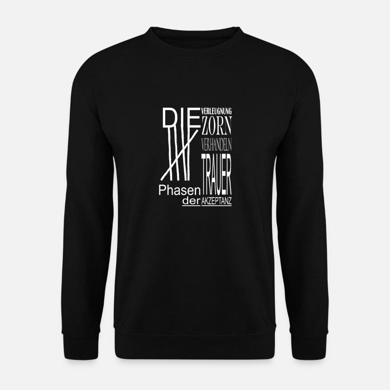 5 phasen der Akzeptanz dunkel - Unisex Pullover - Schwarz