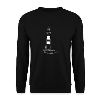 Phare d’Amrum - Sweat-shirt Unisexe - noir - Devant - Alina (178cm) & Michal (187cm)