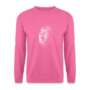 Dessin de silhouette de lion - Sweat-shirt Unisexe - rose - Devant