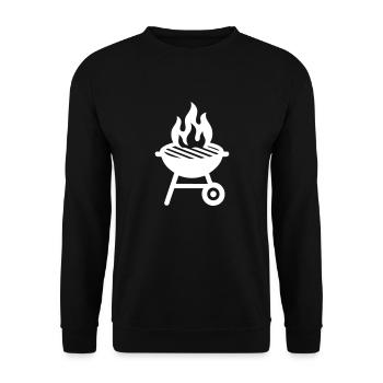 Grill Icon - Unisex Sweatshirt - black - Front - Alina (178cm) & Michal (187cm)